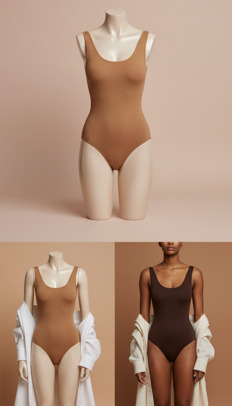 Seamless sculpting bodysuit for layering