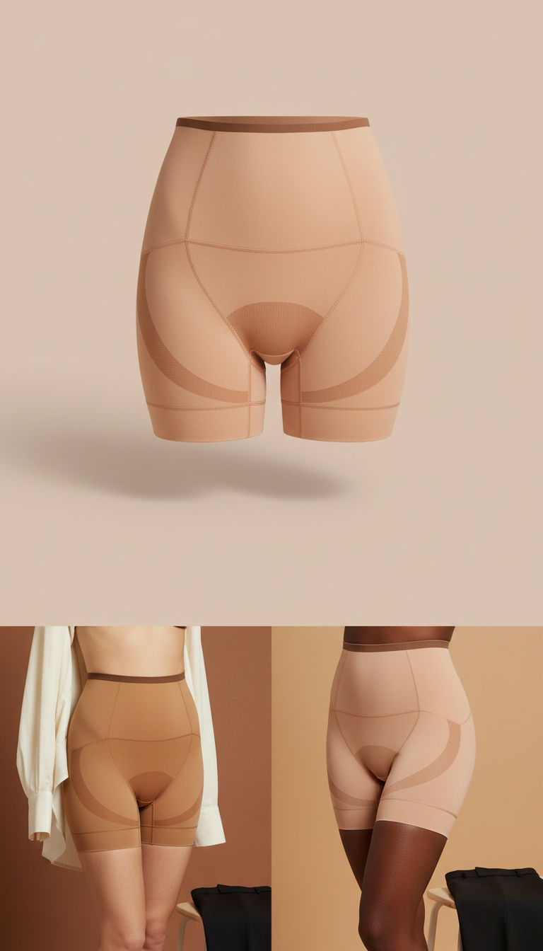 High-rise shaping brief with microfiber